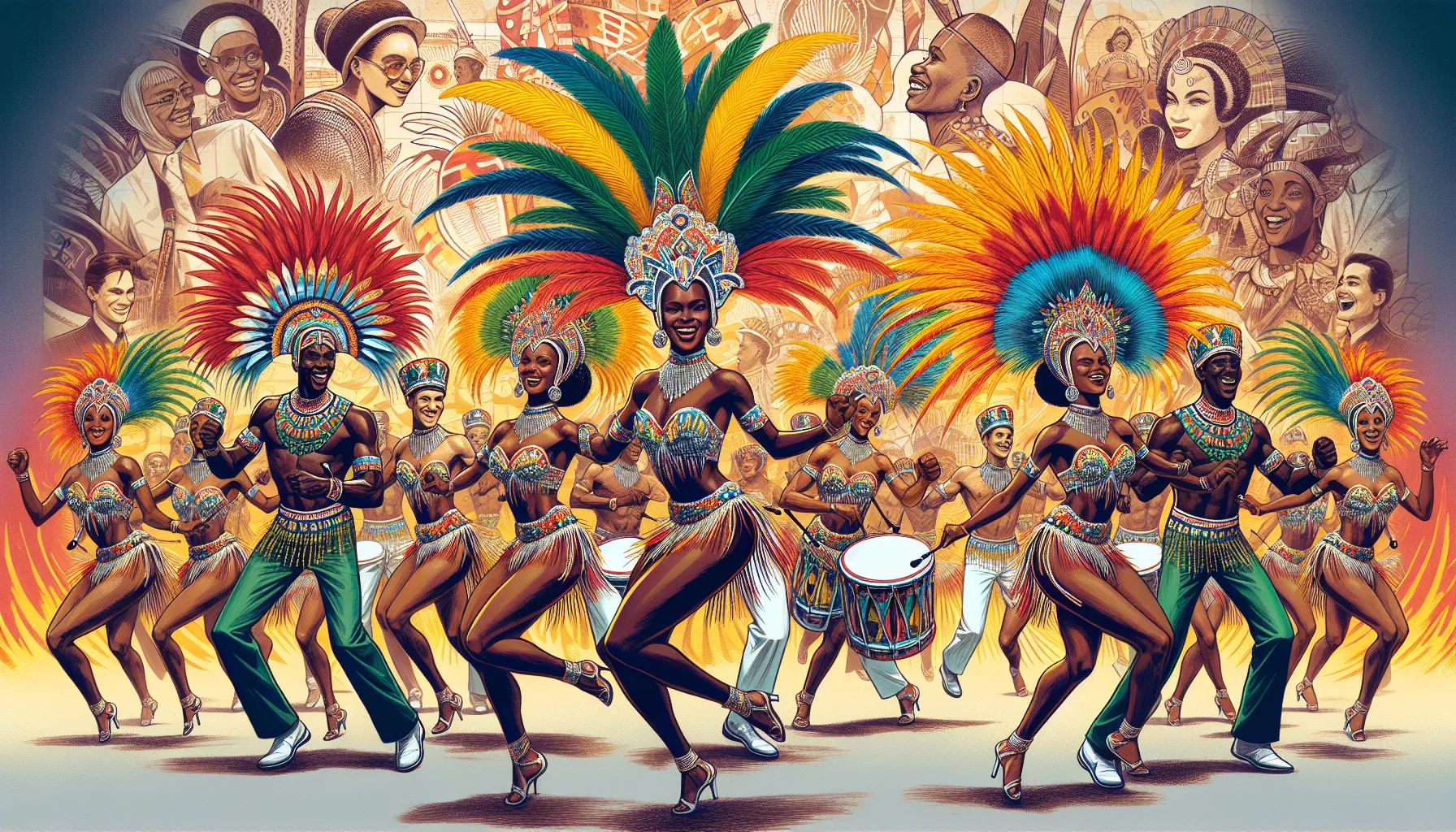 A cultura brasileira é uma mistura de influências de diferentes povos e culturas, incluindo a africana. As contribuições africanas para a cultura brasileira são significativas e podem ser vistas em diversos aspectos, como na música, dança, culinária, religião e nas tradições populares.A música é um dos principais legados africanos no Brasil. Os escravos africanos trouxeram consigo seus ritmos
